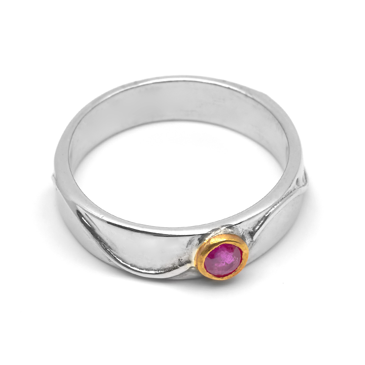 Bague grenat argent Rosa